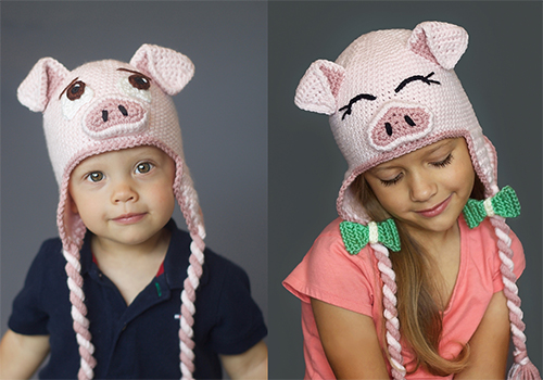 crochet pig hat pattern