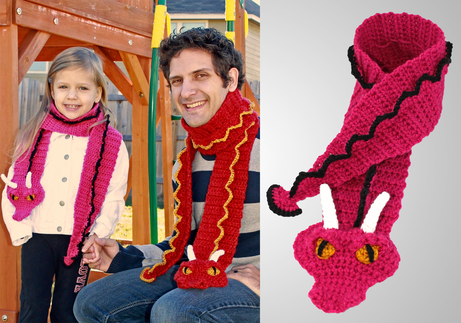 Crochet Dragon Scarf Pattern