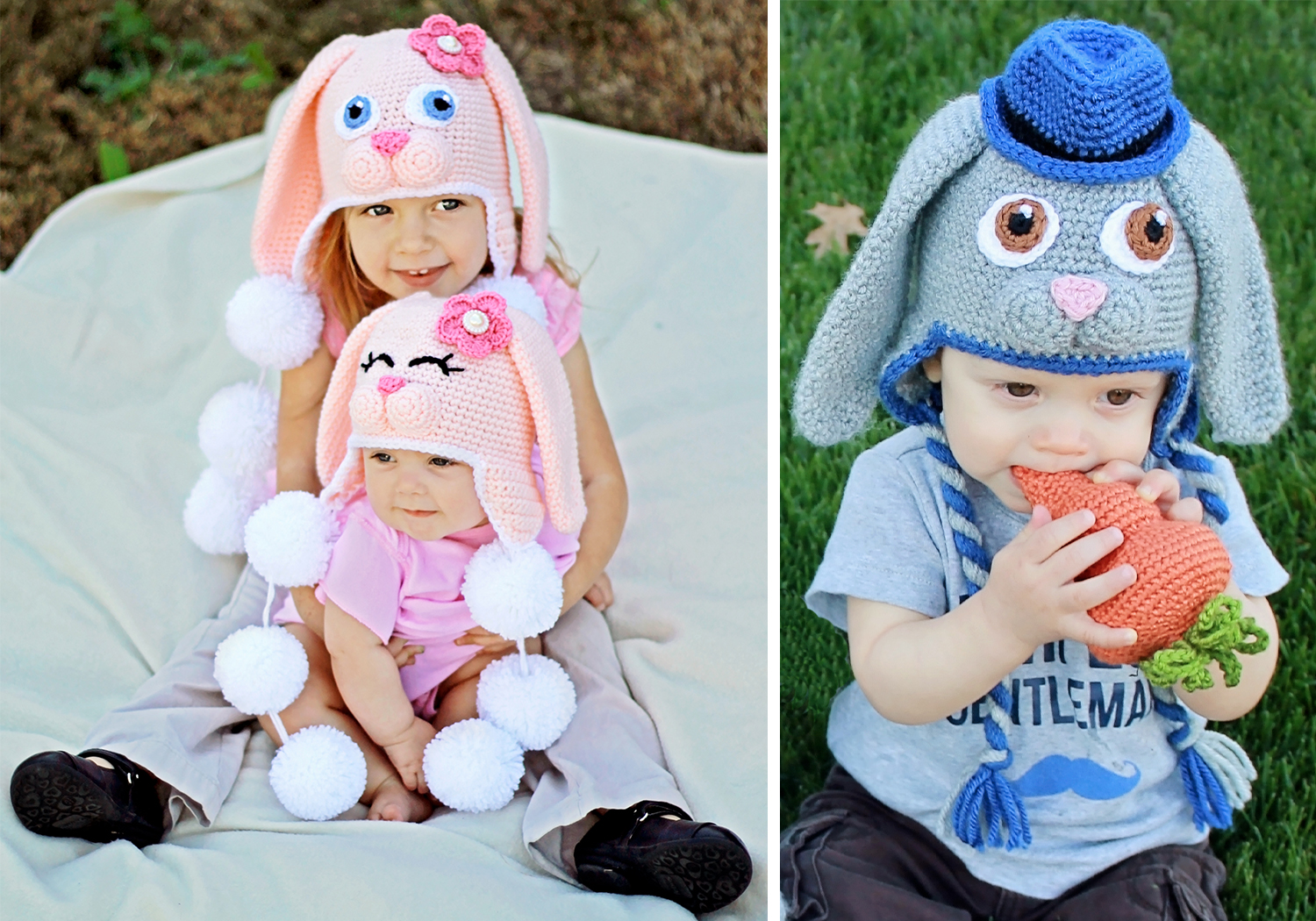 crochet bunny hat 