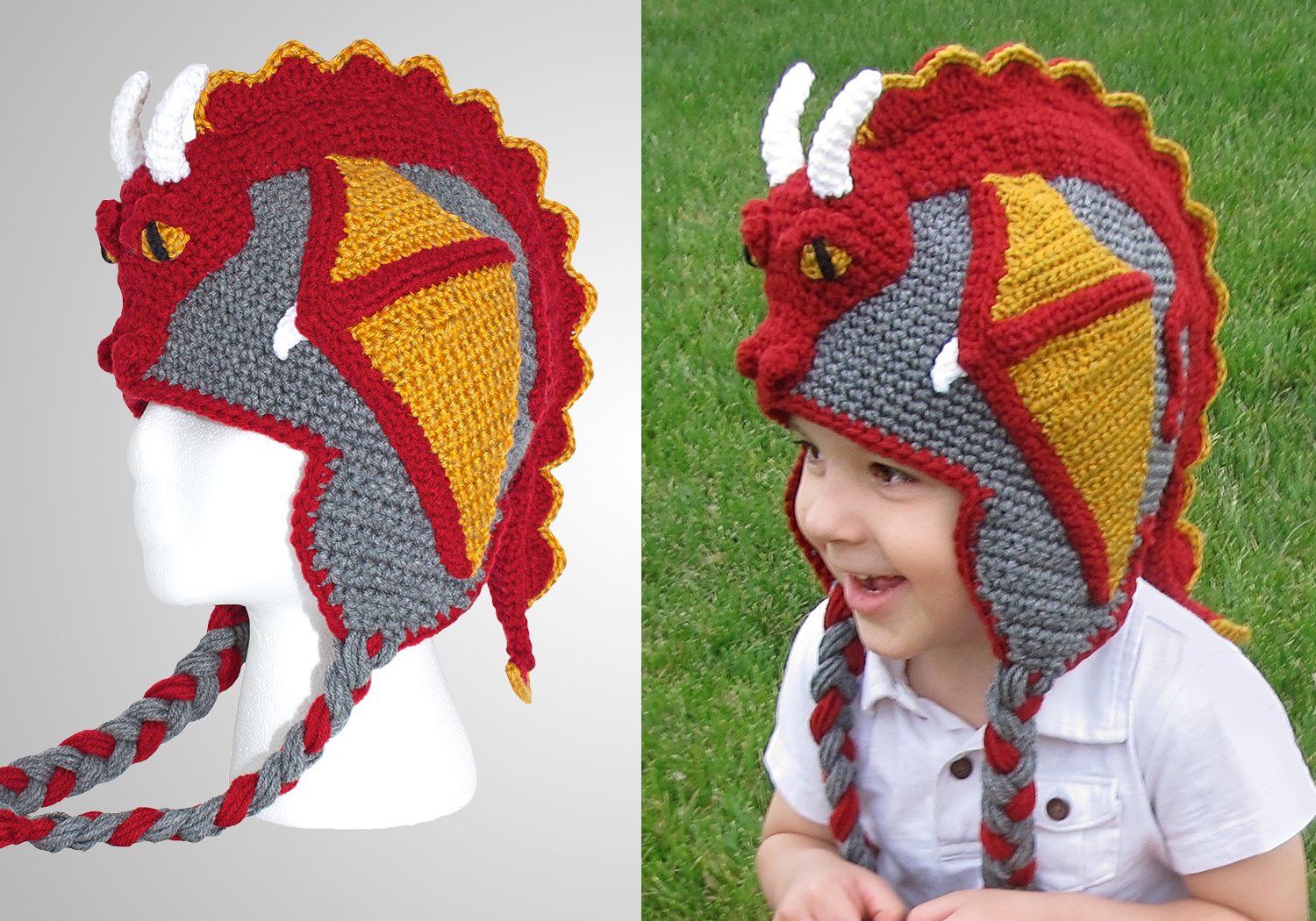 dragon hat crochet pattern